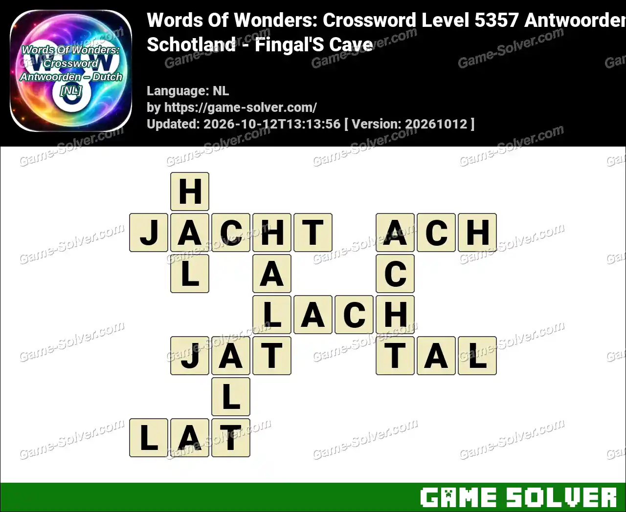 Words Of Wonders: Crossword Level 5357 Antwoorden – Schotland – Fingal’S Cave